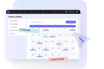 Events calendar - The screen with calendar events